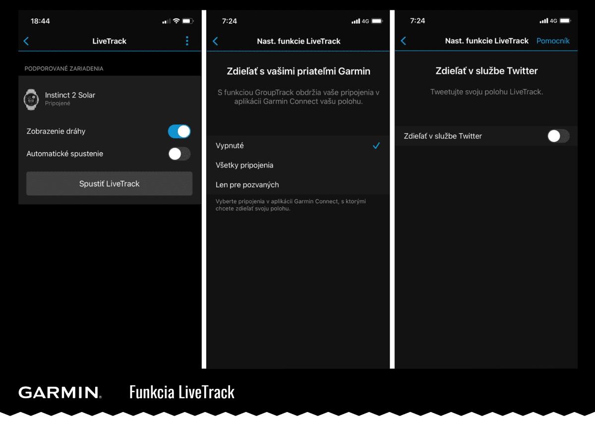 Zameraná na tréning aj bezpečnosť – funkcia Live Track