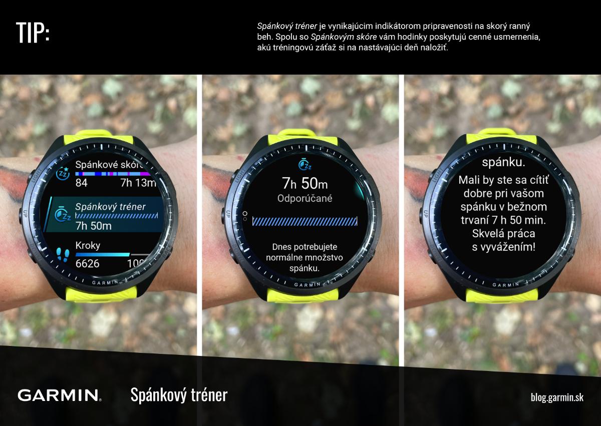 funkcia spánkový tréner v športových hodinkách Garmin