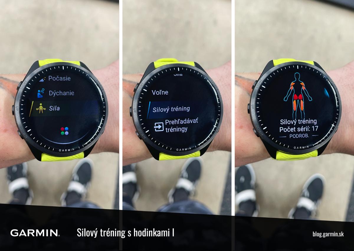 Silový tréning s hodinkami Garmin