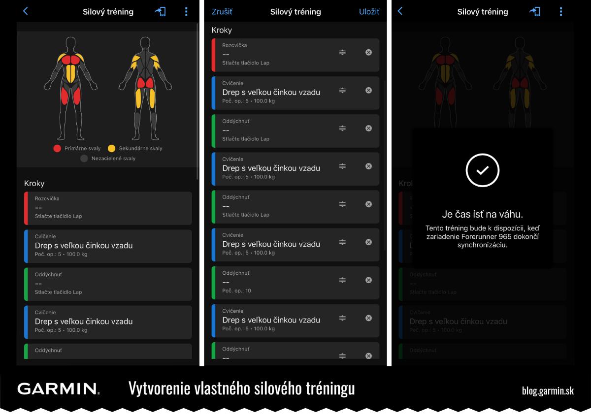 Tvorba vlastného tréningového plánu v aplikácii Garmin Connect